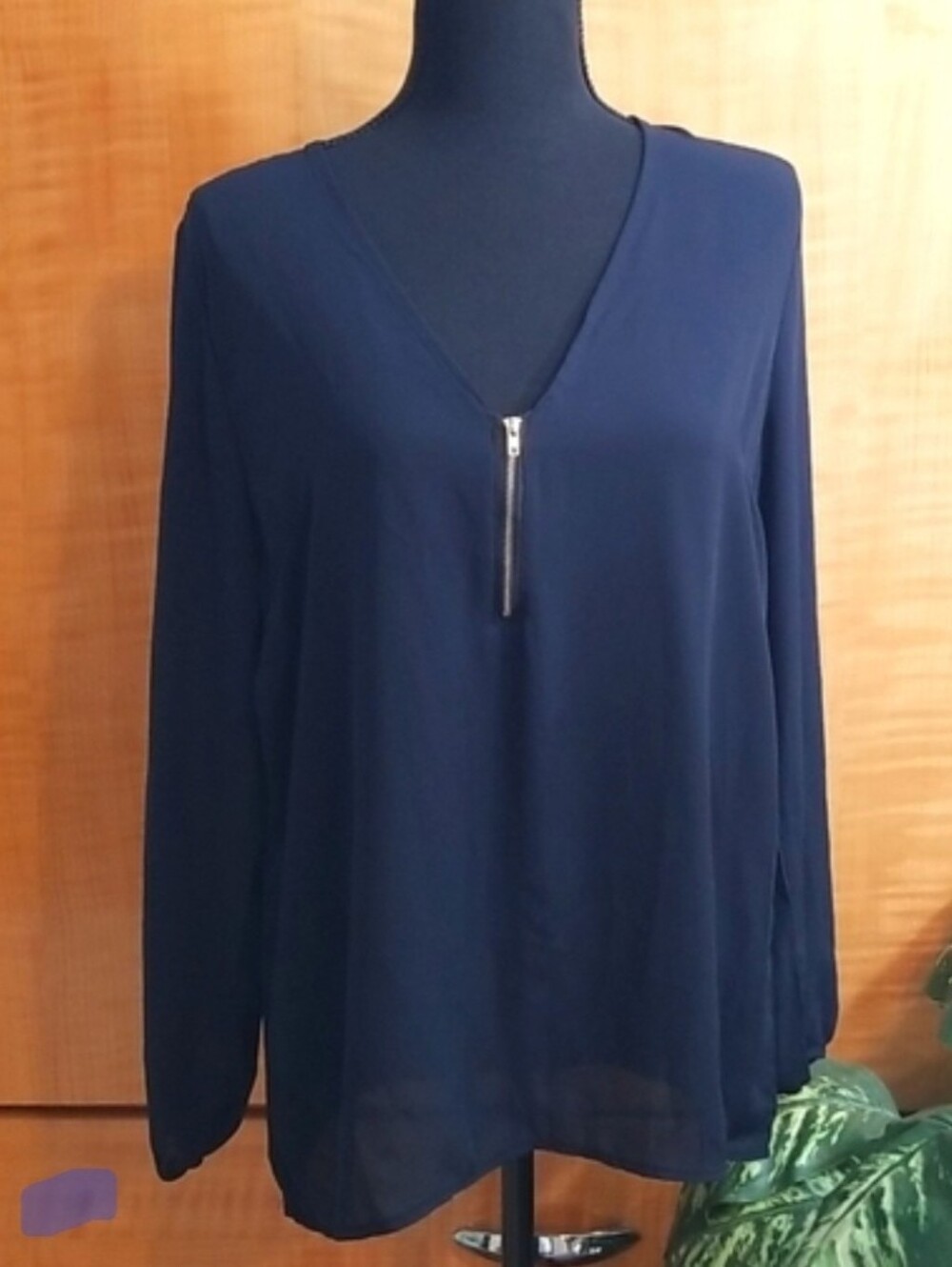 JustFab lightweight black blouse size medium.